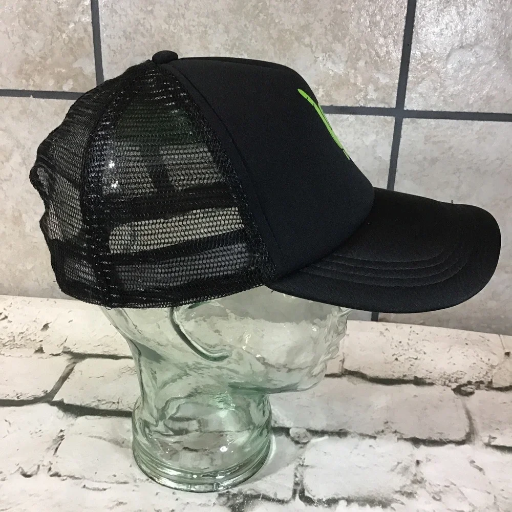Josef Mach Hat Black Green Rock-On Hand Snapback Trucker Style‎ Ball Cap